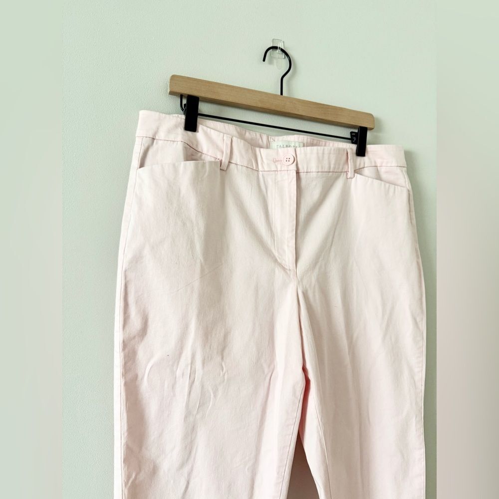 Talbots Cotton Blend Cropped Trouser in Light Pink - Size 14 - Picture 2 of 5